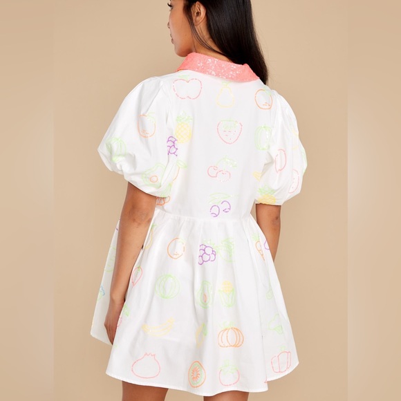 Queen of Sparkles Neon Fruit Dress Small - Picture 6 of 14